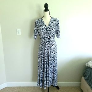 Chaus Blue and White Abstract Dress